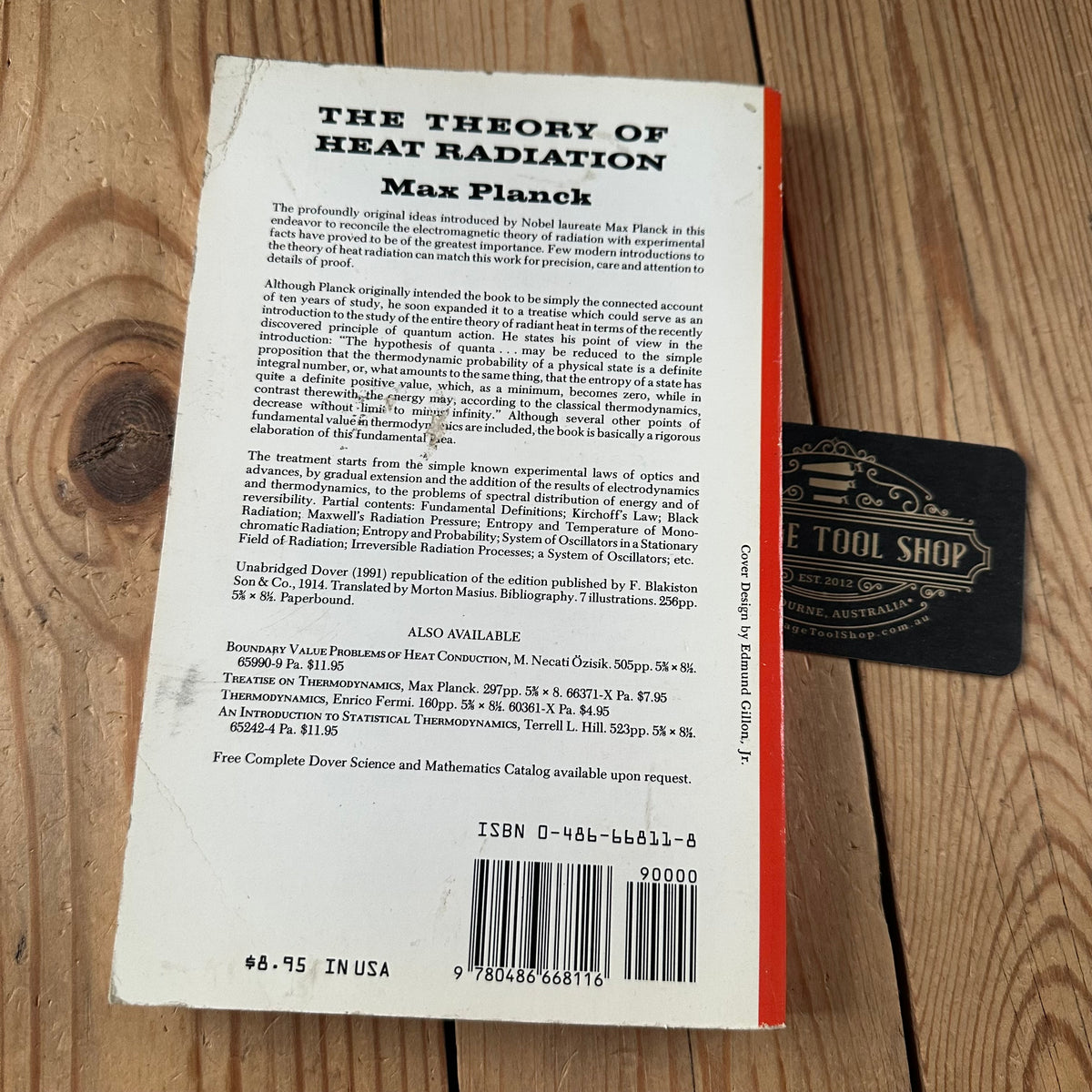 XBN208 Vintage BOOK The THEORY of HEAT RADIATION by MAX PLANCK
