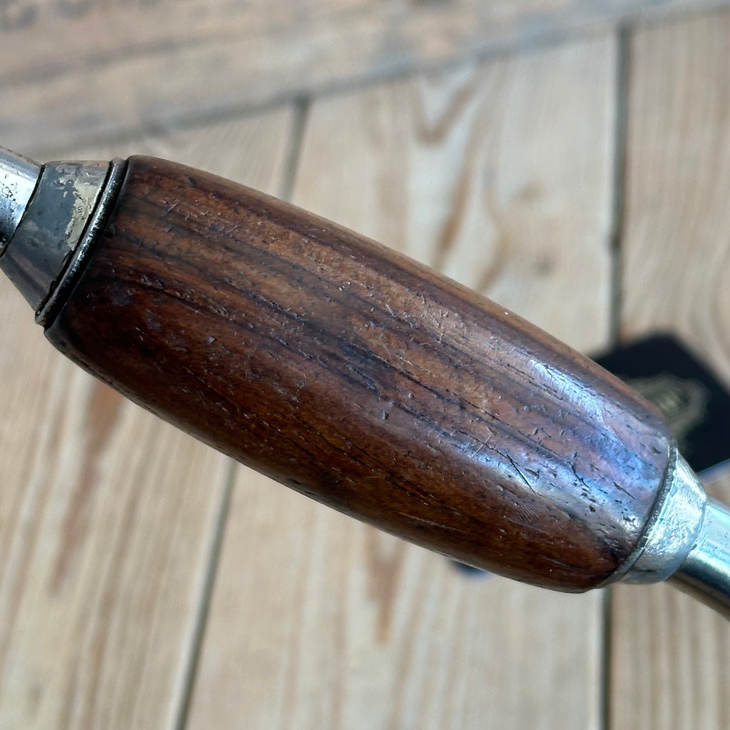 H2048 Vintage No:16 J.A.CHAPMAN 5” / 10” sweep Drill BRACE with Rosewood handles