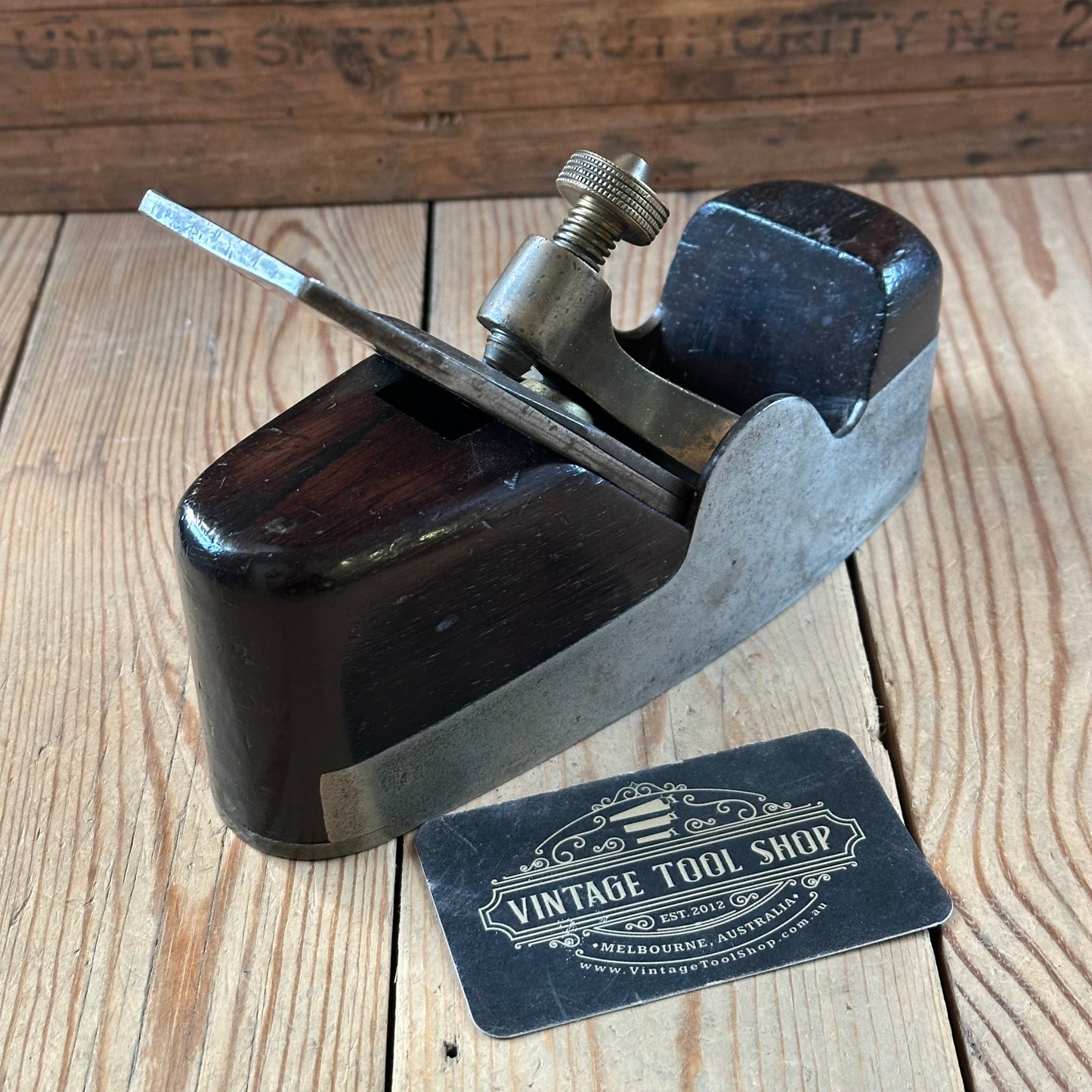 N1038 Antique MATHIESON Scotland No:842 SMOOTHING plane Rosewood