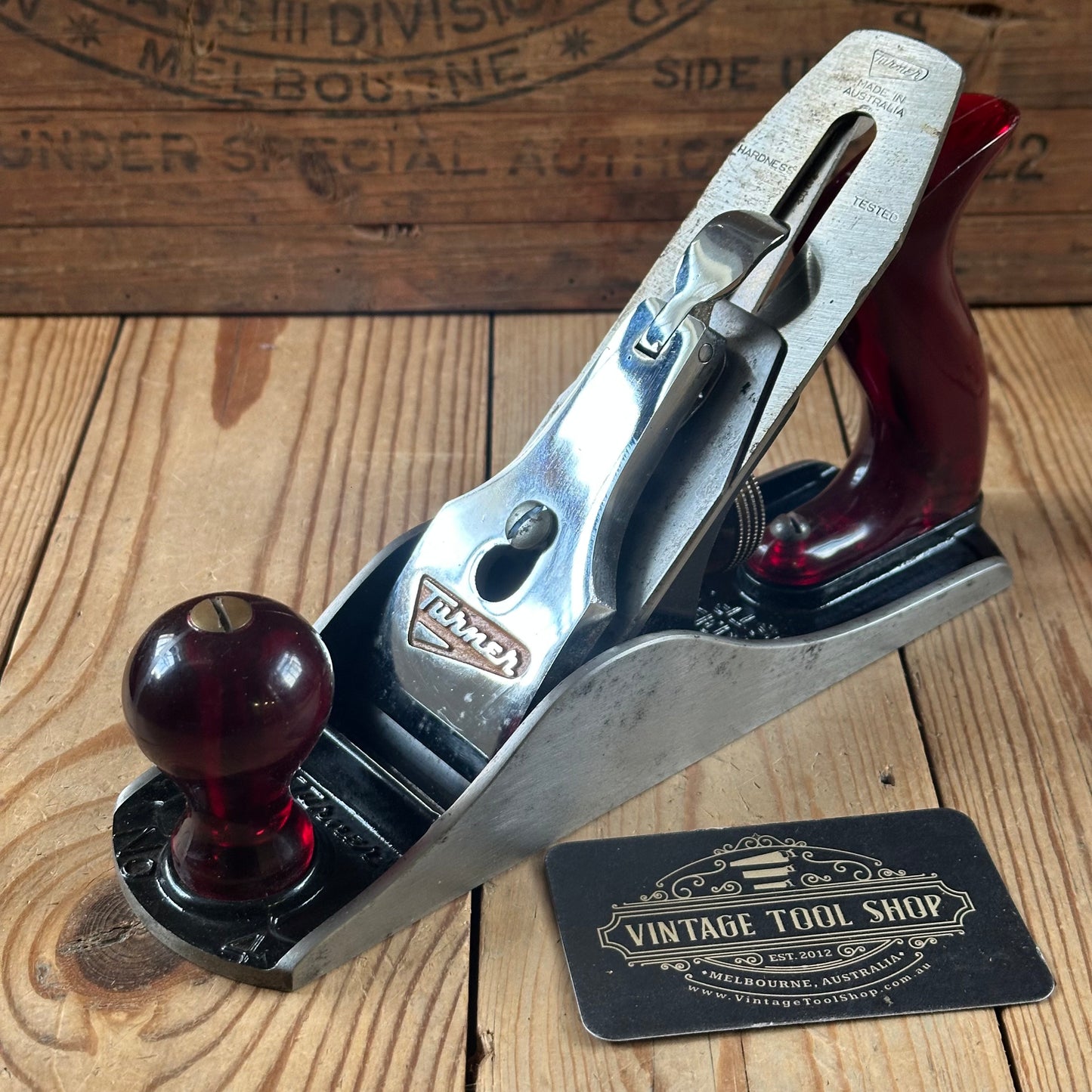 H2419 Vintage COLLECTOR GRADE! TURNER Australia No.4 smoothing PLANE IOB
