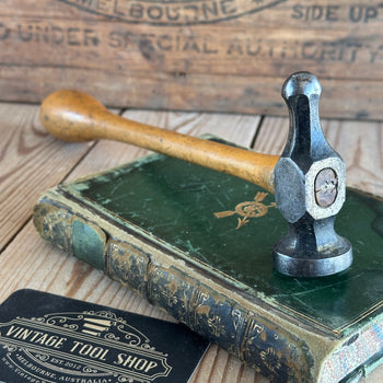 N1669 Vintage FRENCH PATTERN Jewellers Metalworking Planishing HAMMER with BOXWOOD Handle