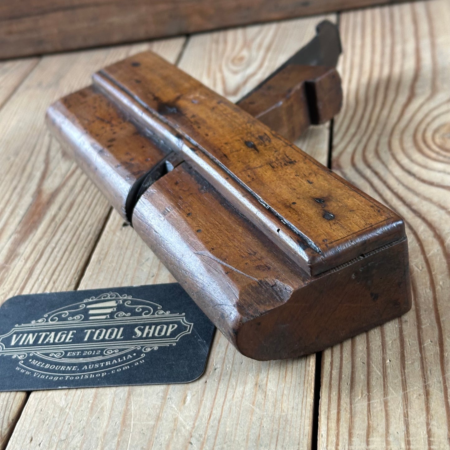Y574 Antique FRENCH Wooden moulding PLANE display