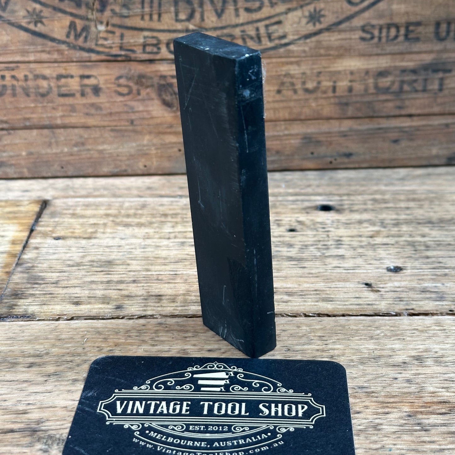 A387 Vintage Unusual Strata German mottled Thuringian SLATE Razor BARBER HONE sharpening stone waterstone