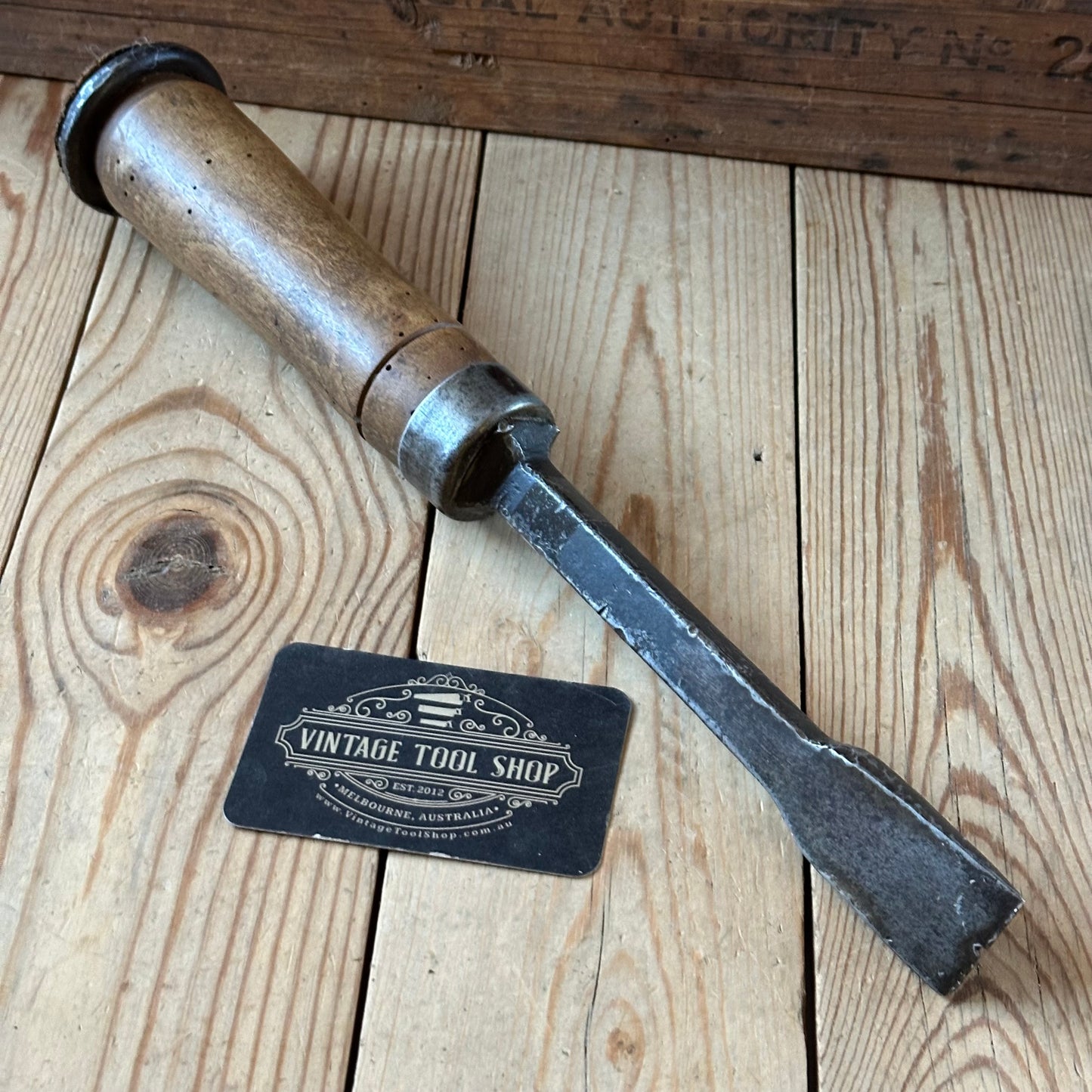 D1891 ANCIENT! Large antique 30mm EUROPEAN Carving CHISEL