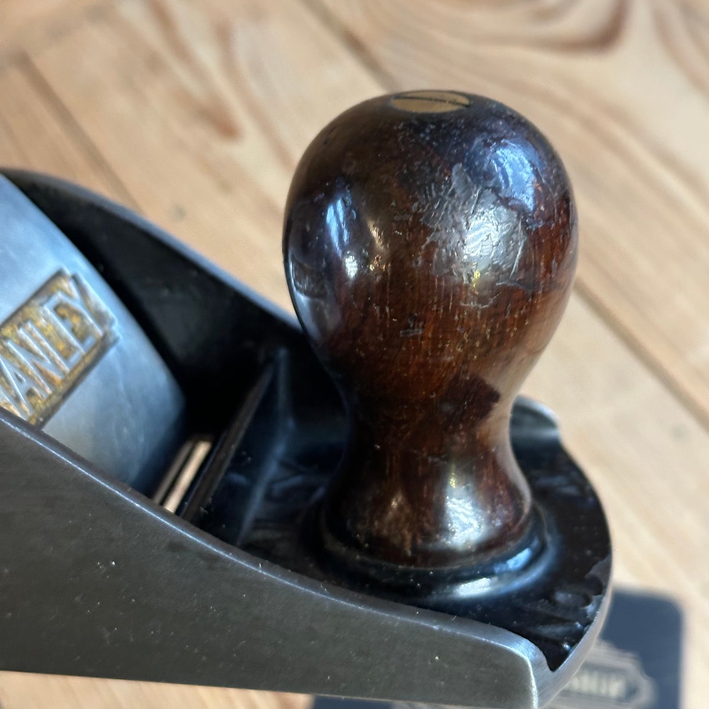 H2487 TIDY! Vintage STANLEY England No.4 1/2 smoothing PLANE IOB