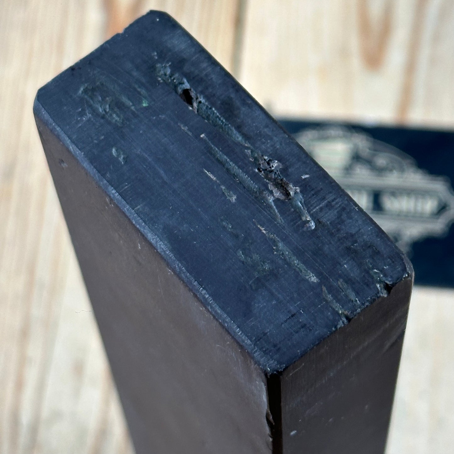 A382 MASSIVE! Vintage extra wide FRENCH LA LUNE natural sharpening water STONE