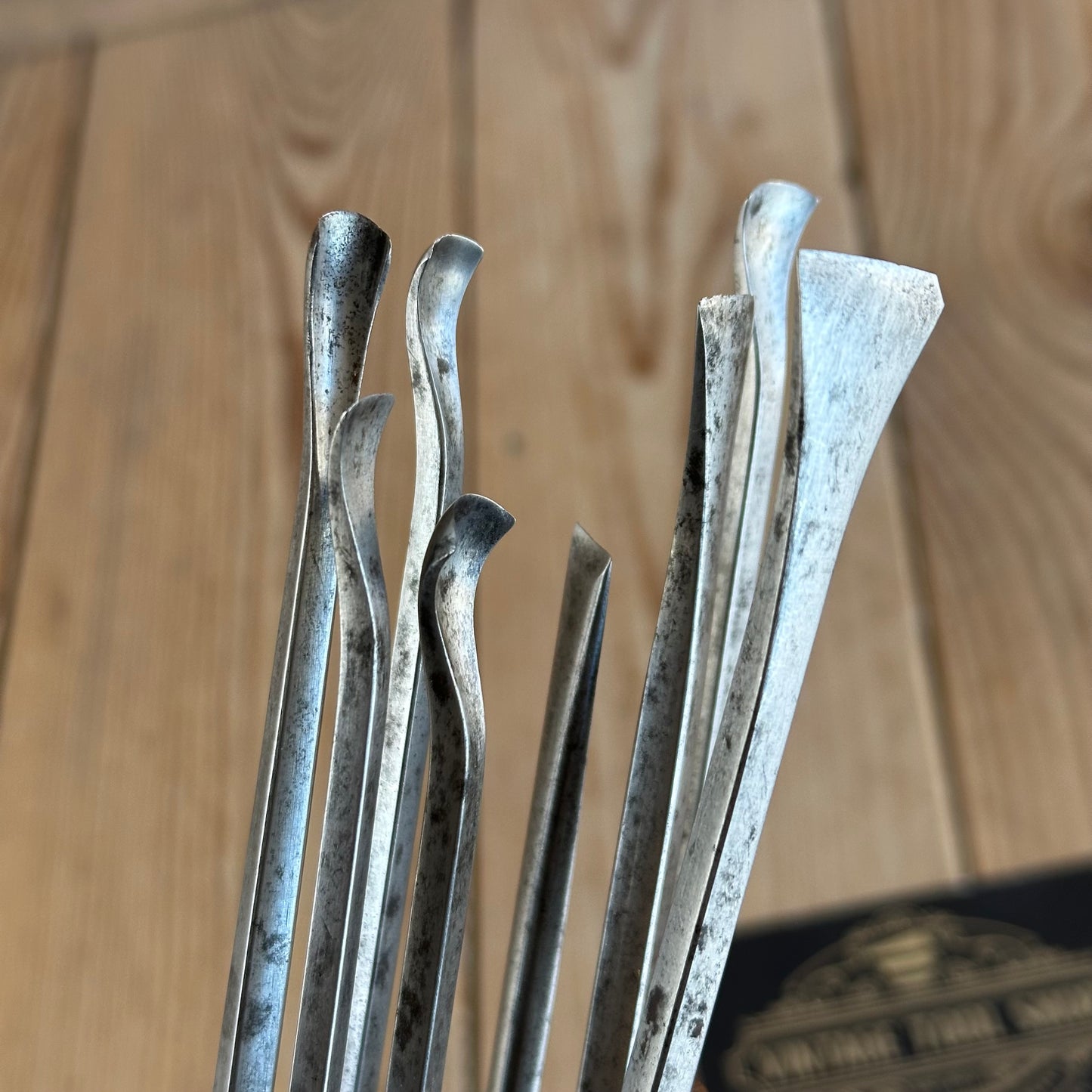D1920 COOL! Vintage set of 8 x Carving CHISELS