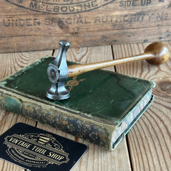 SOLD. D1856 GORGEOUS! Vintage small jewellers silversmiths Metalwork HAMMER by THEWLIS & Co
