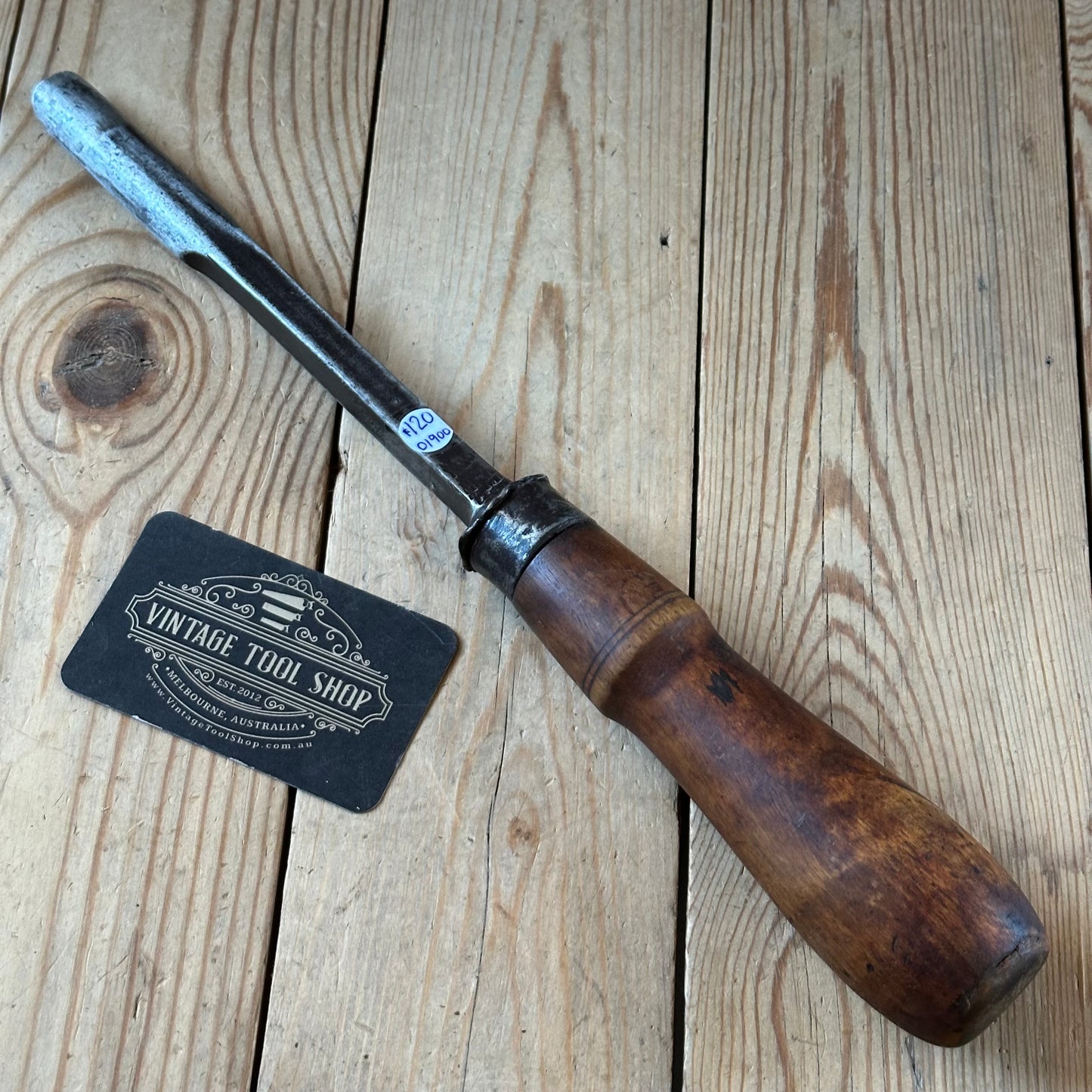 D1900 ANCIENT! Large Antique 19mm EUROPEAN GOUGE Carving CHISEL