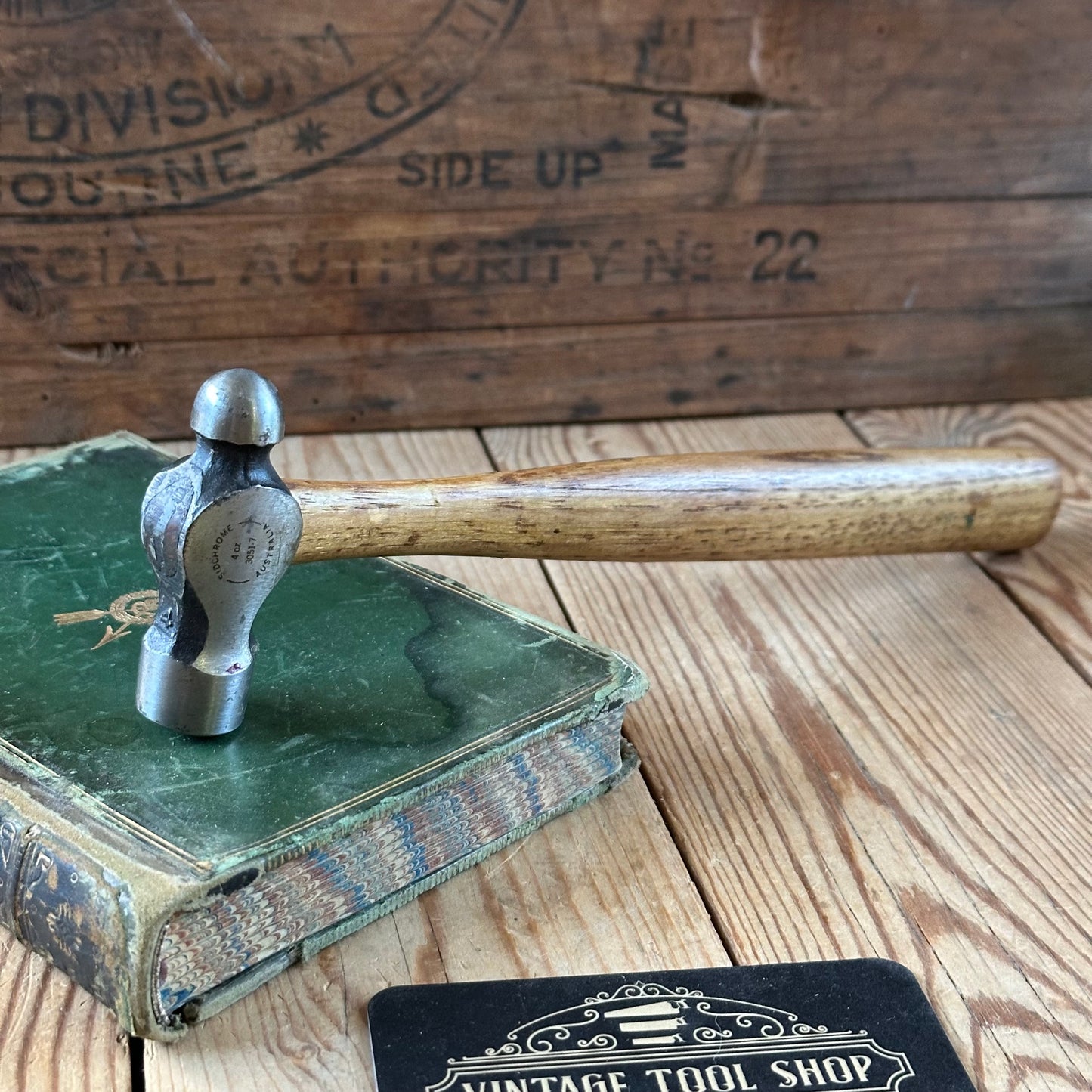 N1858 RARE SIZE! Vintage SIDCHROME Australia small 4oz BALL PEEN pein Hammer