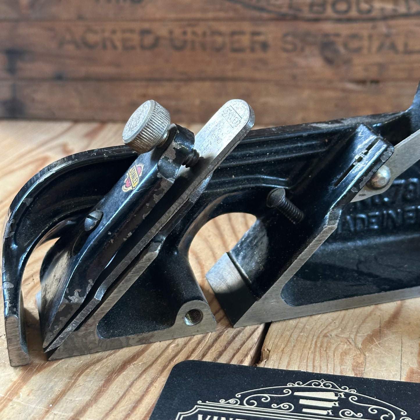 H2555 CLEAN! Vintage STANLEY England No.78 Duplex RABBET rebate plane