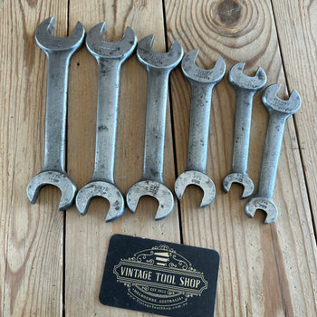 H520 Vintage set of 6 GREGSTEEL Gregory Steel Products Australia SPANNERS