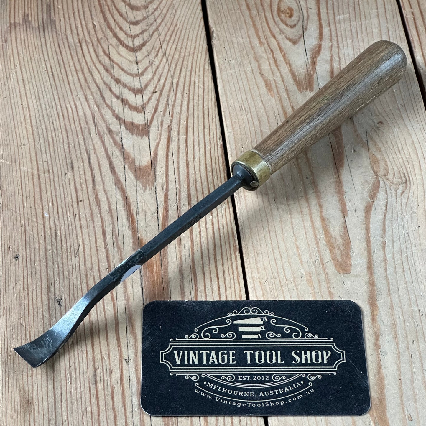 H2032 Vintage Addis England 17mm Bent Fishtail Carving CHISEL