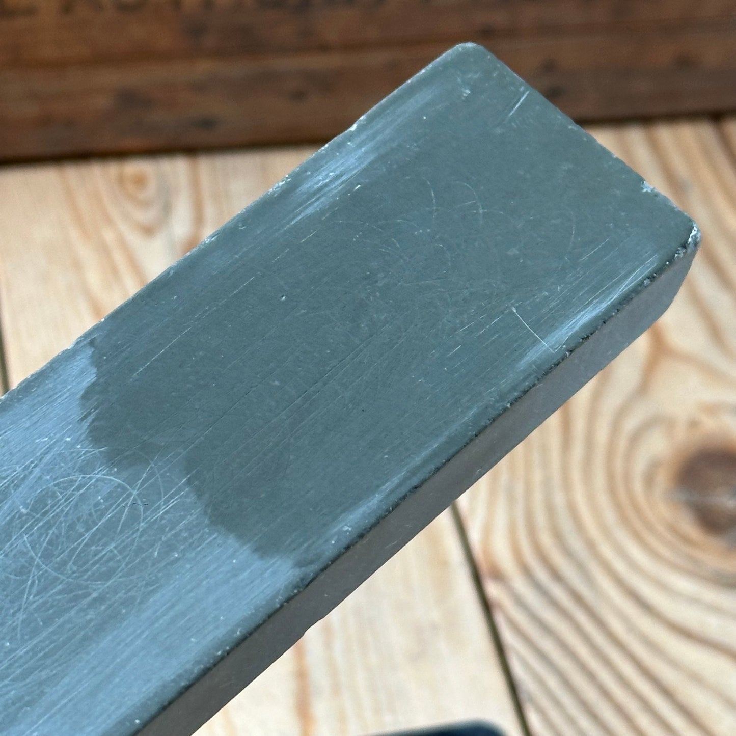 A385 Vintage rare 8” GREEN German THURINGIAN slate Razor HONE sharpening stone waterstone