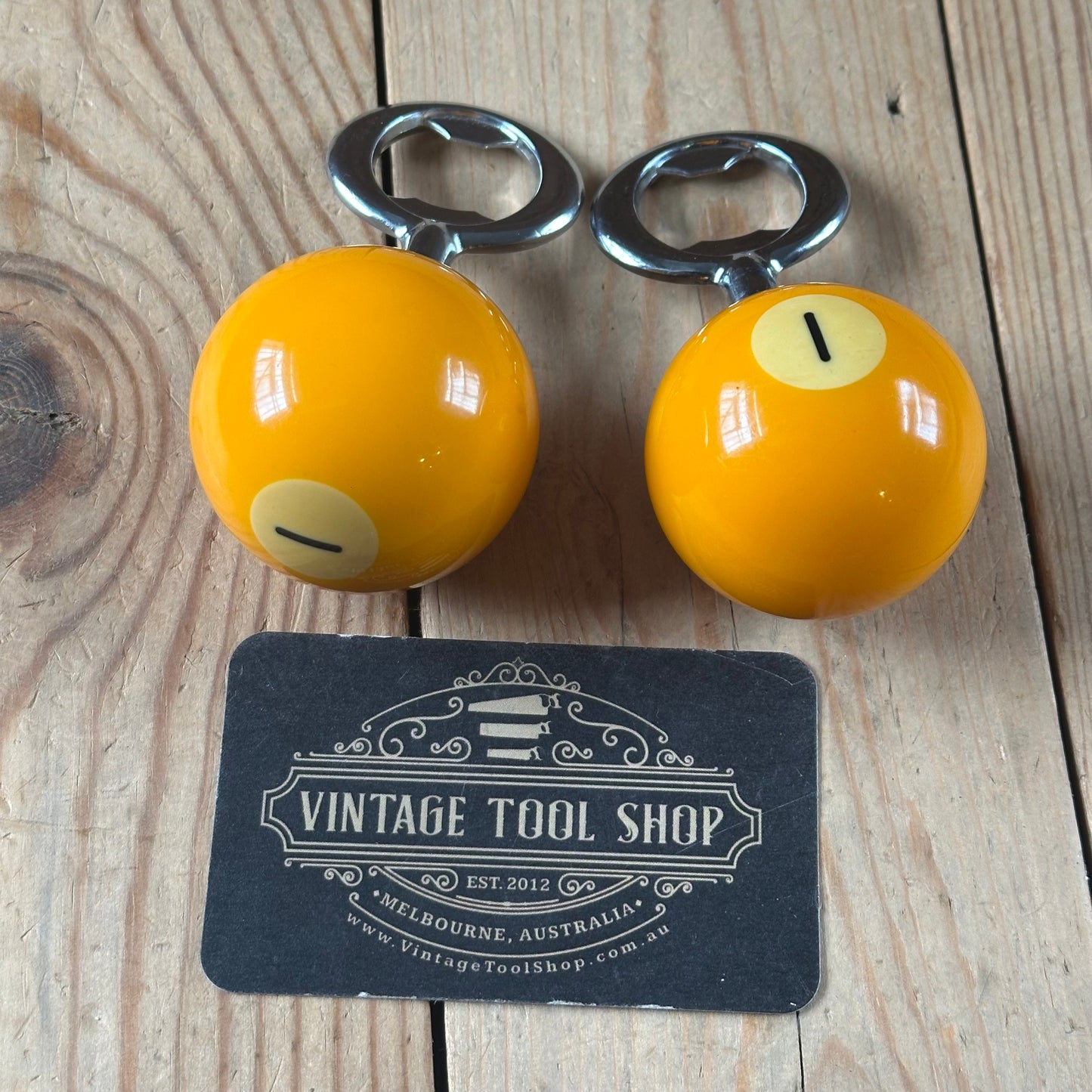 TRB NEW! AUSTRALIAN made POOL BALL BOTTLE OPENERS by TONY RALPH