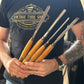 H2588 TIDY! Vintage 4 x Robert SORBY lathe turning CHISELS