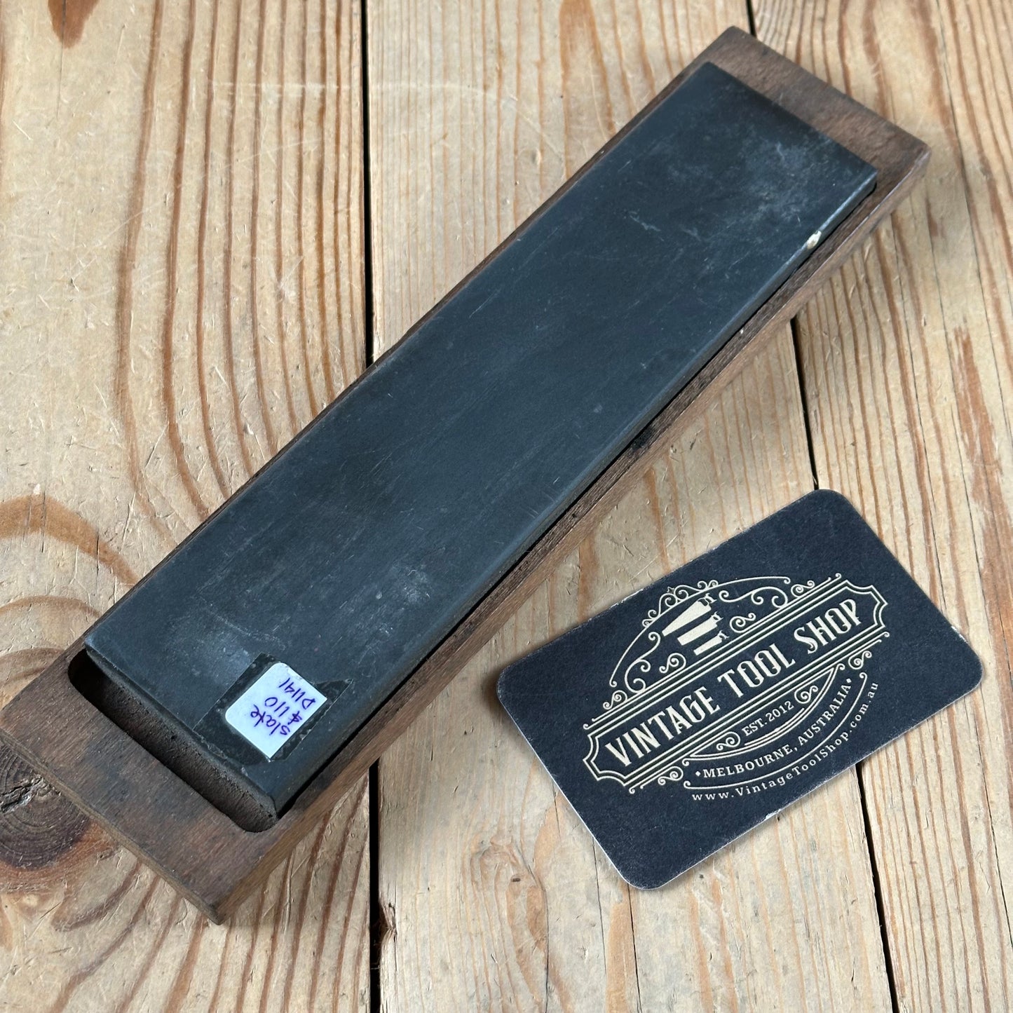 D1141 Vintage Blue Dragons Tongue WELSH natural sharpening stone BARBER HONE