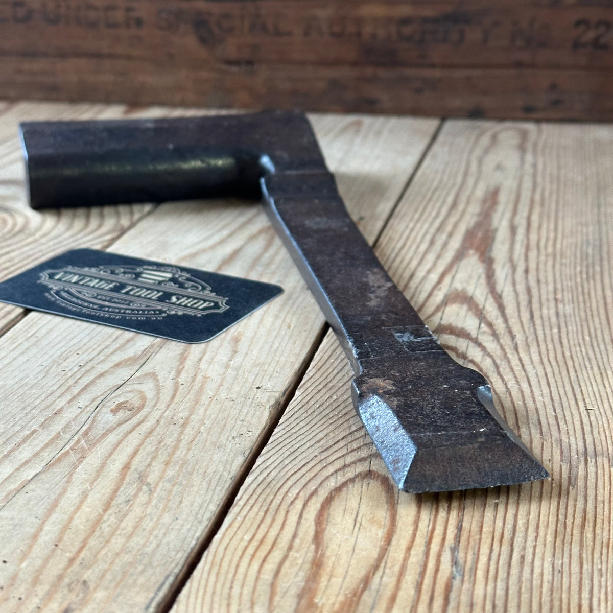 T9874 WILD! Antique AUSTRIAN kreuzaxt, laminated steel