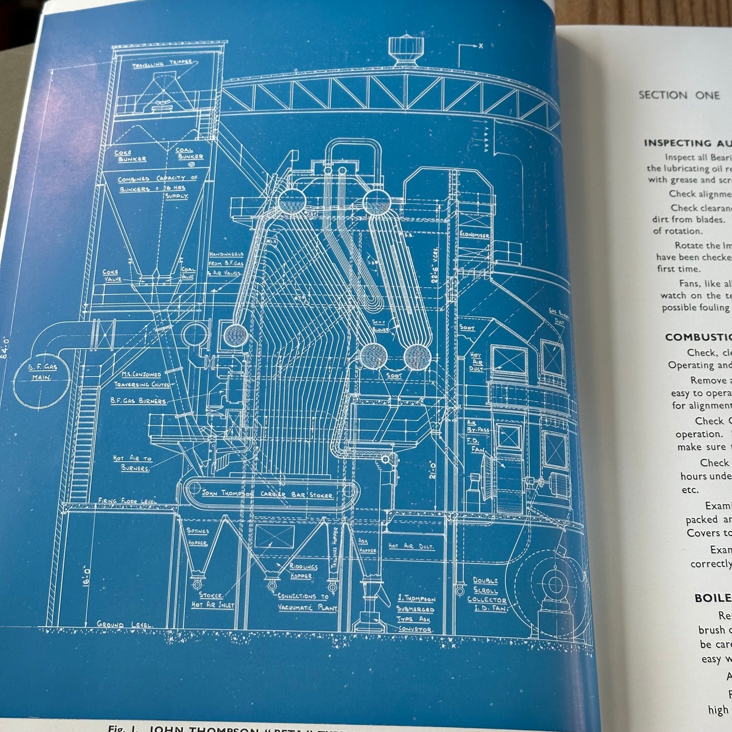 XBN187 Vintage BOOK Operating and Maintenance Instructions for “JOHN THOMPSON” Water Tube Boilers