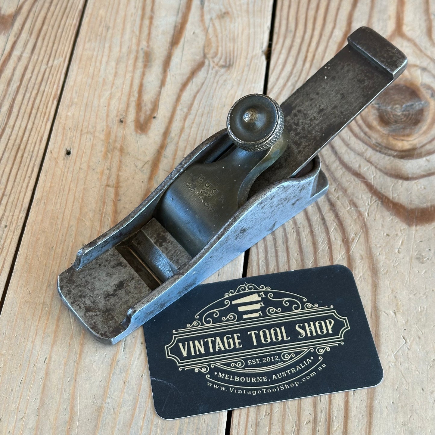 SOLD. H2069 RARE Antique BUCK THUMB PLANE