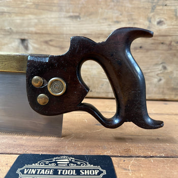 SOLD S572 Premium Quality Vintage SHARP! Henry DISSTON & Sons H5 11ppi RIP TENON brass back SAW BACKSAW