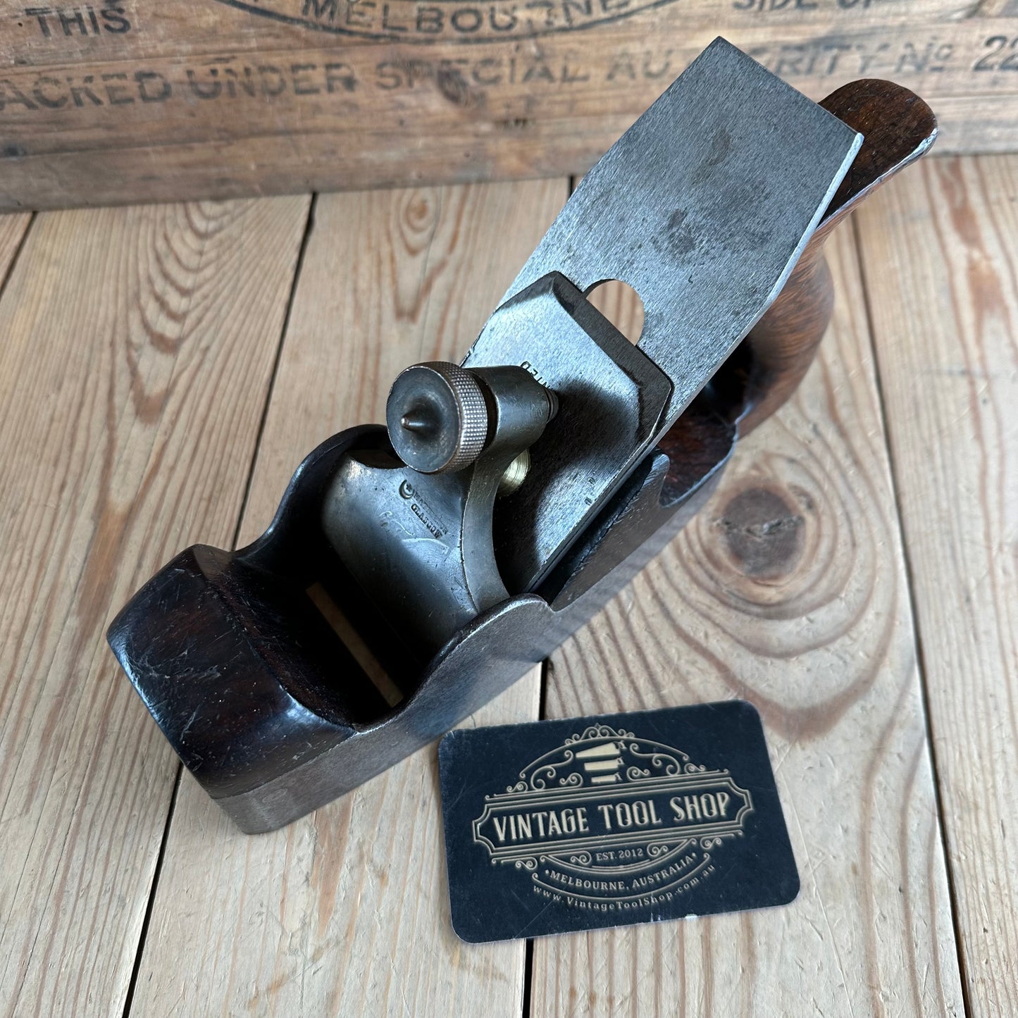 N1149 Antique MATHIESON Scotland Infill SMOOTHING plane in Rosewood