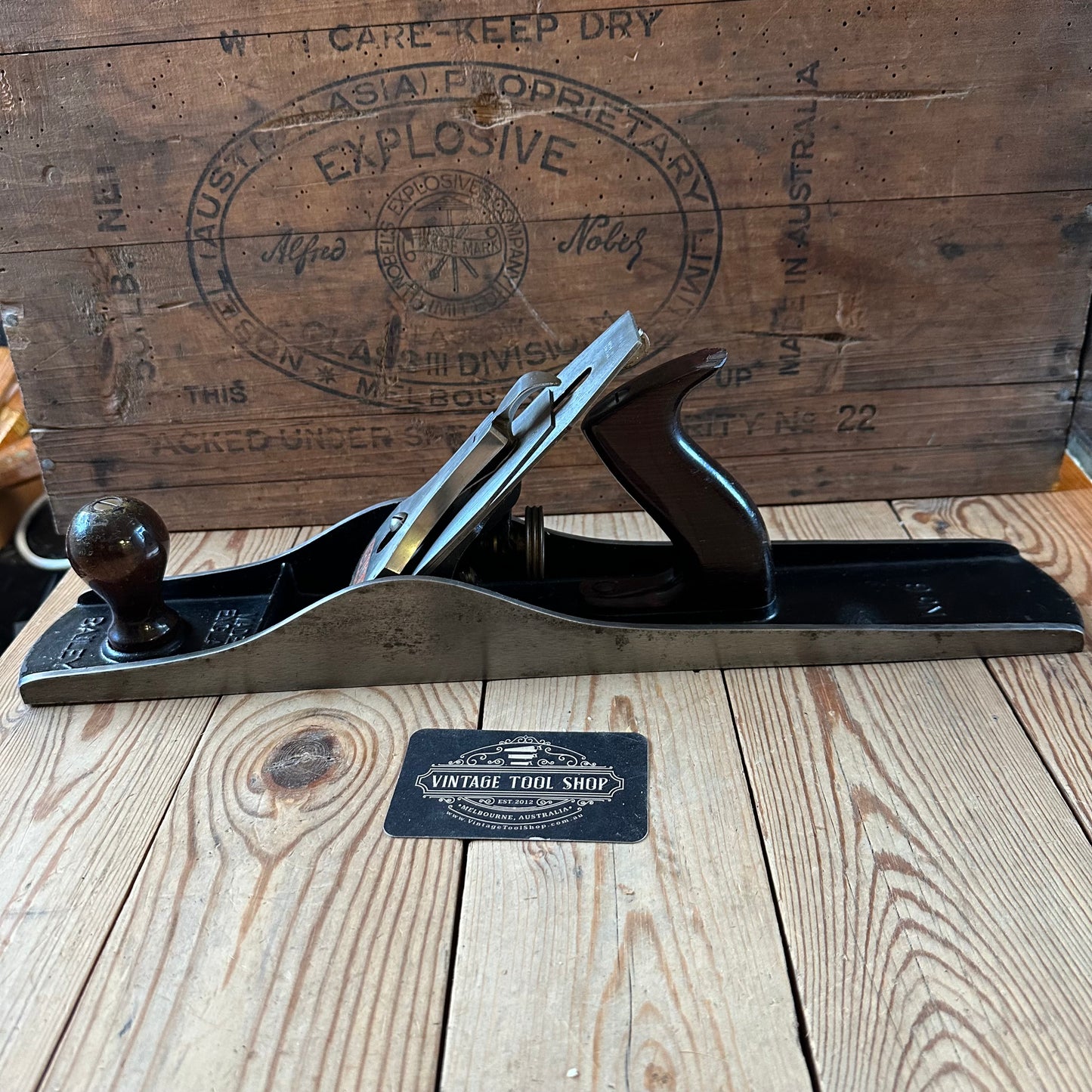 H2486 TIDY! Vintage STANLEY England No.6 jack PLANE IOB