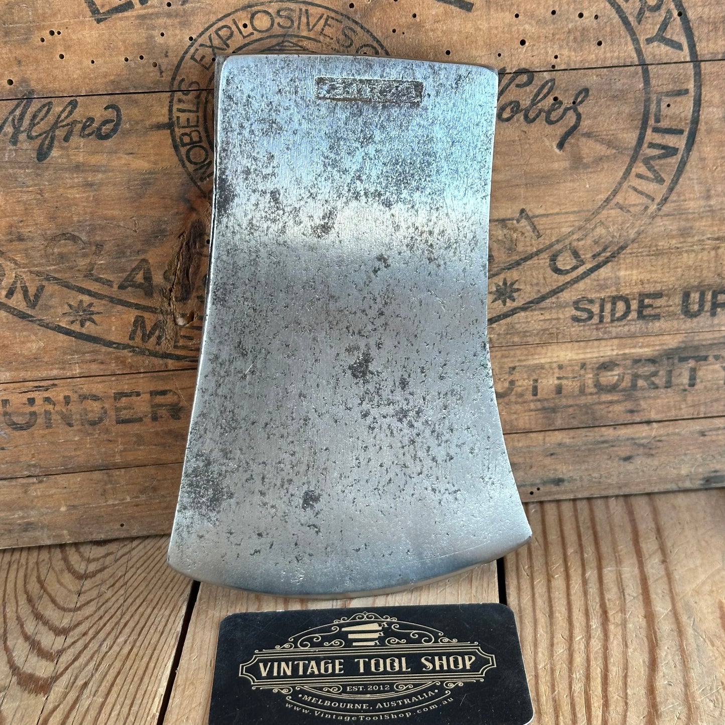 SOLD. H1586 RARE! Vintage KEESTEEL Australia 1/2 AXE 3lb HEAD