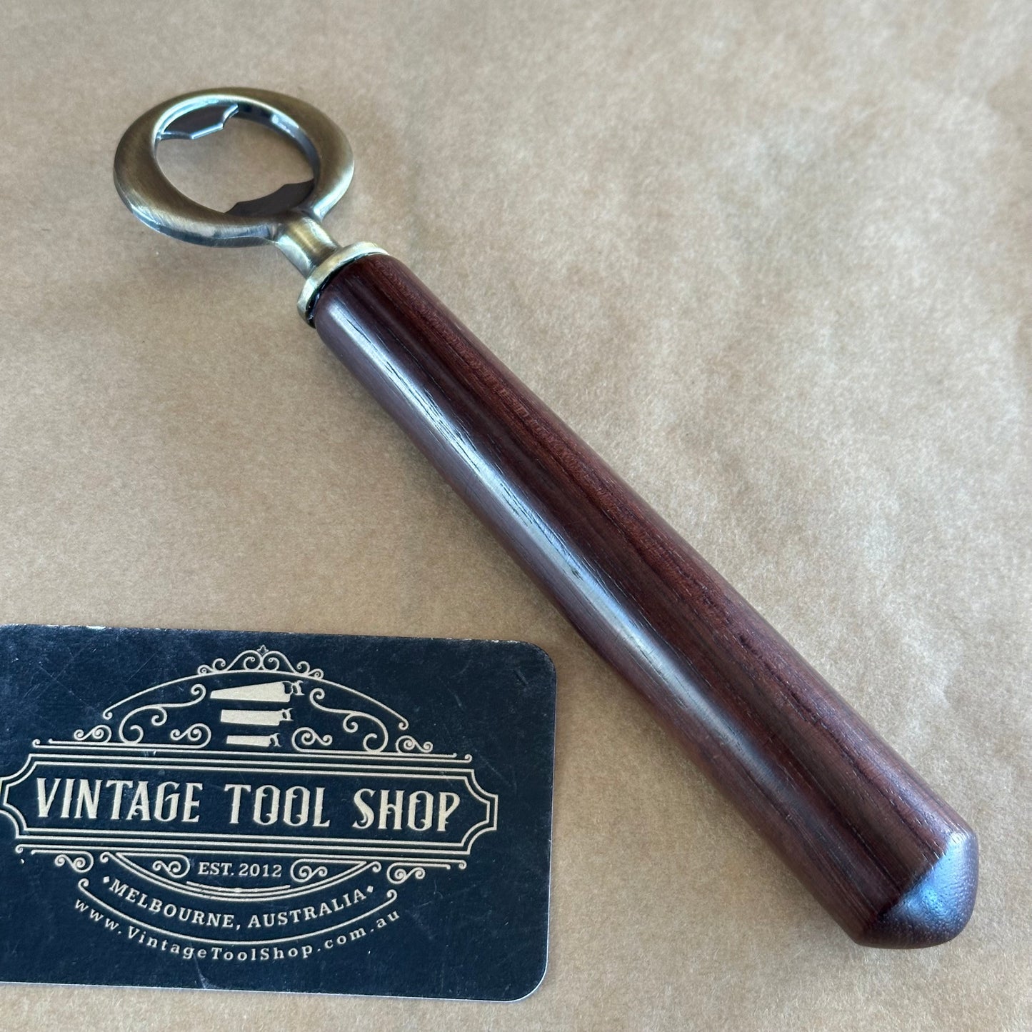 VTS11 NEW! Melbourne made Indian ROSEWOOD wooden handle BOTTLE OPENER