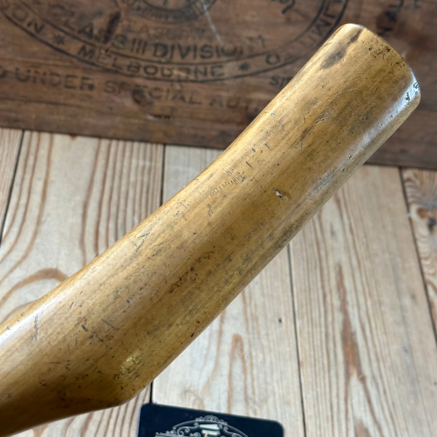 H2455 Vintage BOXWOOD Lead DRESSING STICK plumbers mallet