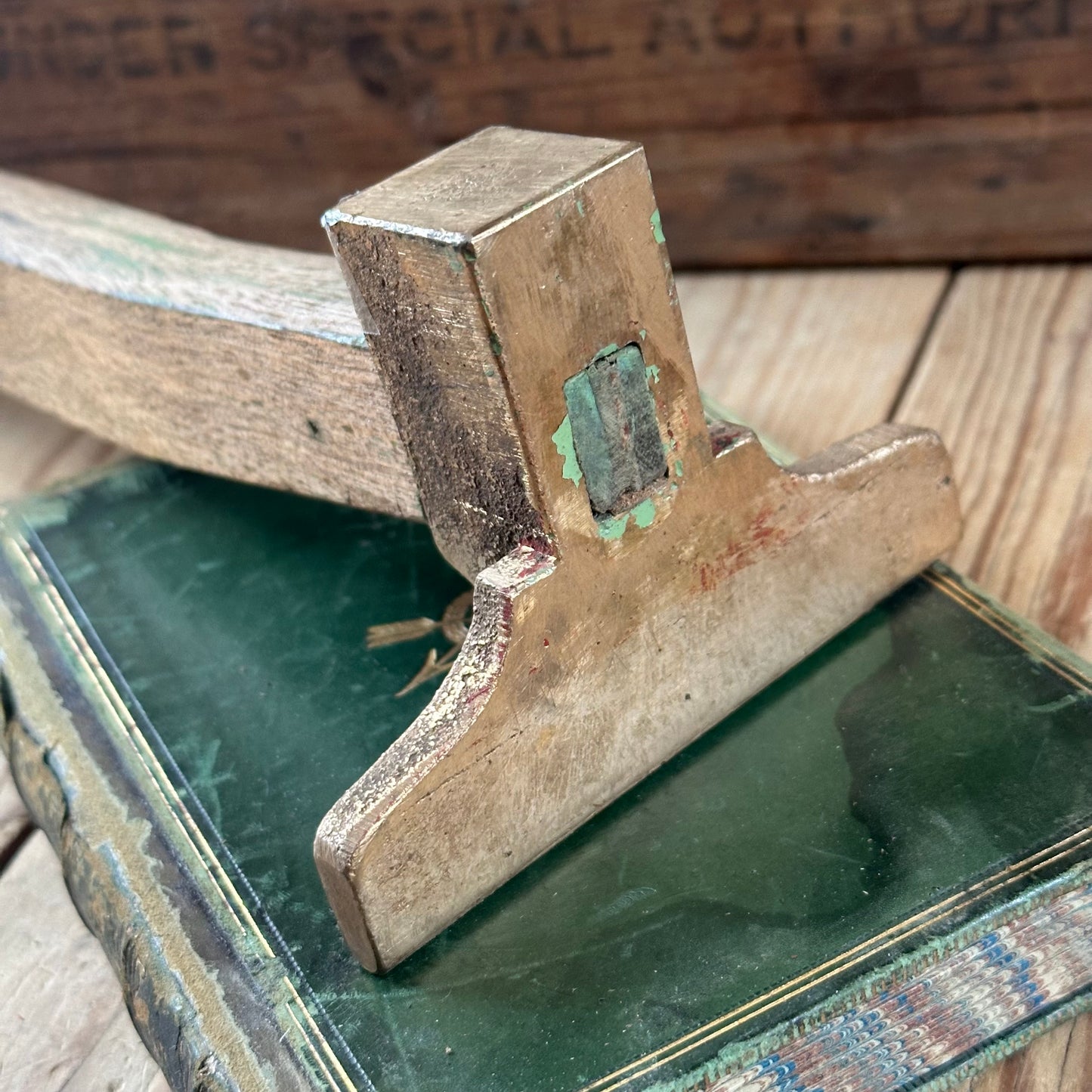 N1796 Vintage BRONZE VENEER HAMMER