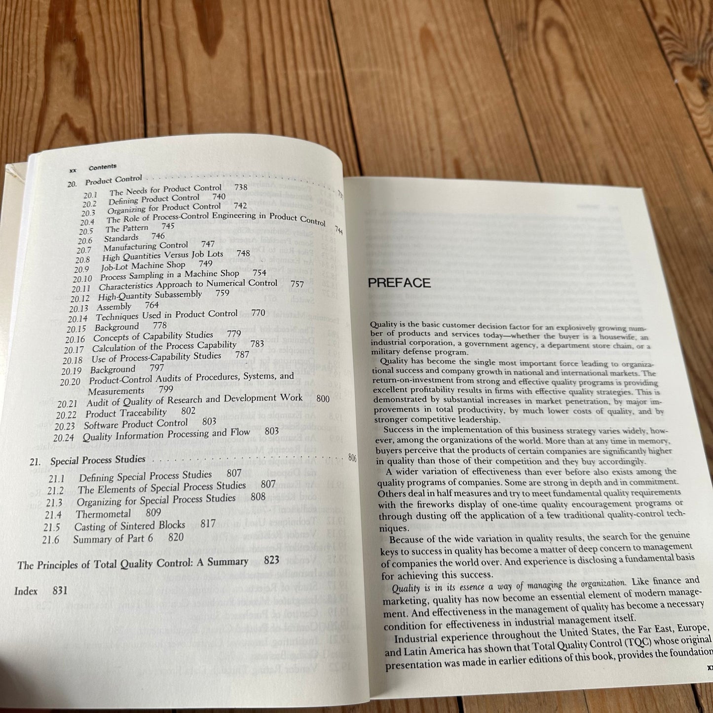 XBN45 Vintage BOOK on Total Quality Control 3rd Edition by A.V.Feigenbaum