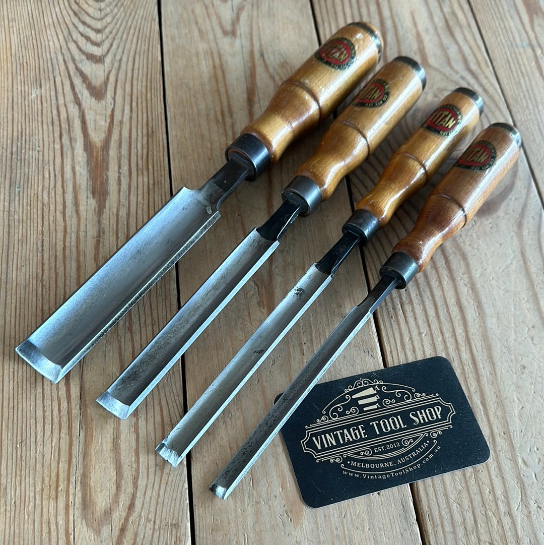 Vintage mixed set of 6 x REGISTERED FIrmer CHISELS English makers ...