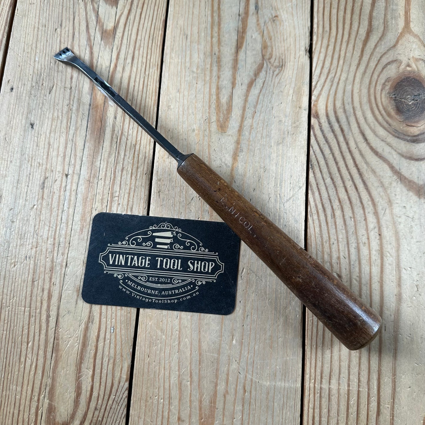 H2035 Vintage JAMES HOWARTH England 11mm Bent Fishtail Carving CHISEL