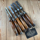 H2459 ICONIC! Vintage set of 6 x TITAN AUSTRALIA No:101 Registered Firmer CHISELS