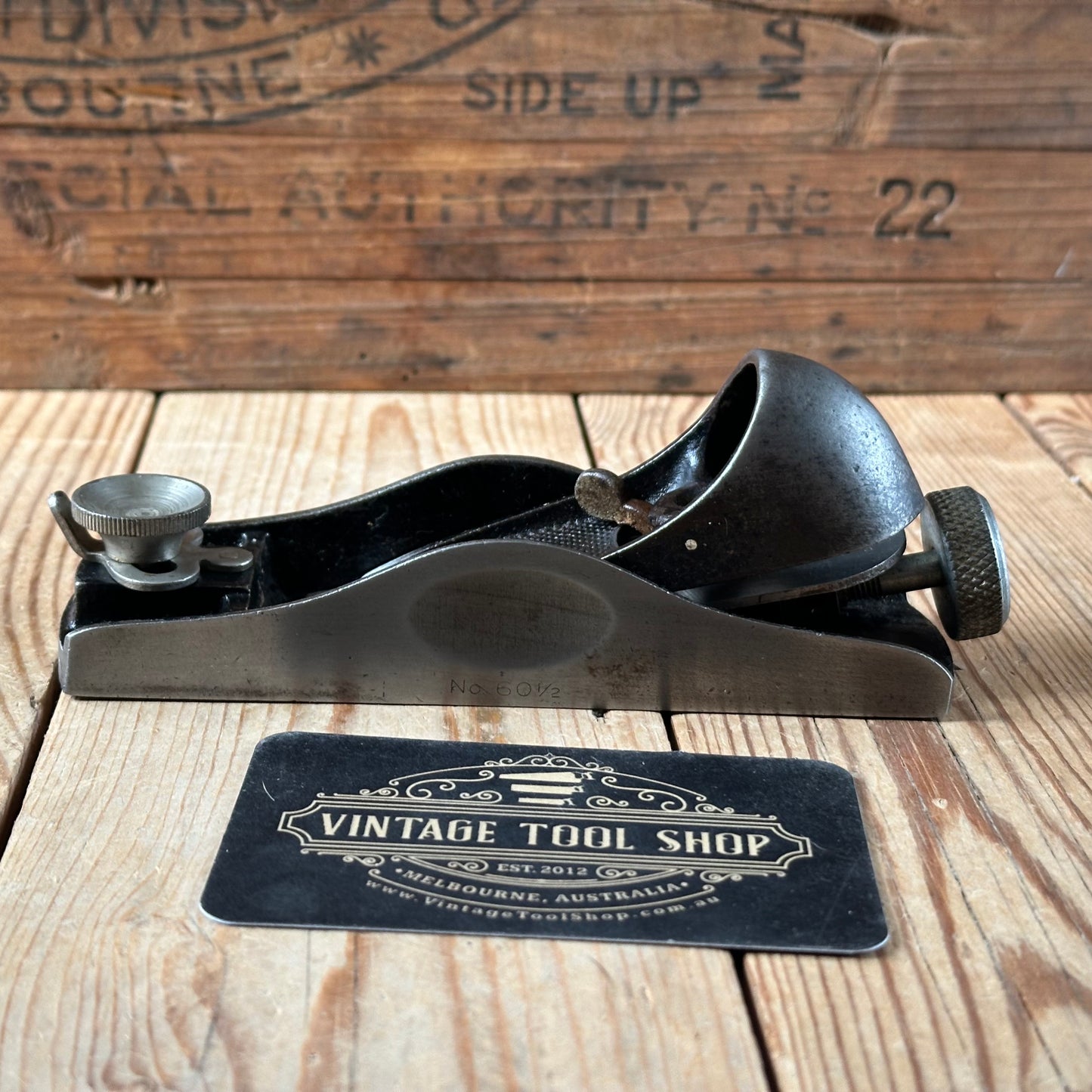 H2581 HANDY! Vintage STANLEY England No.60 1/2 Low Angle BLOCK PLANE
