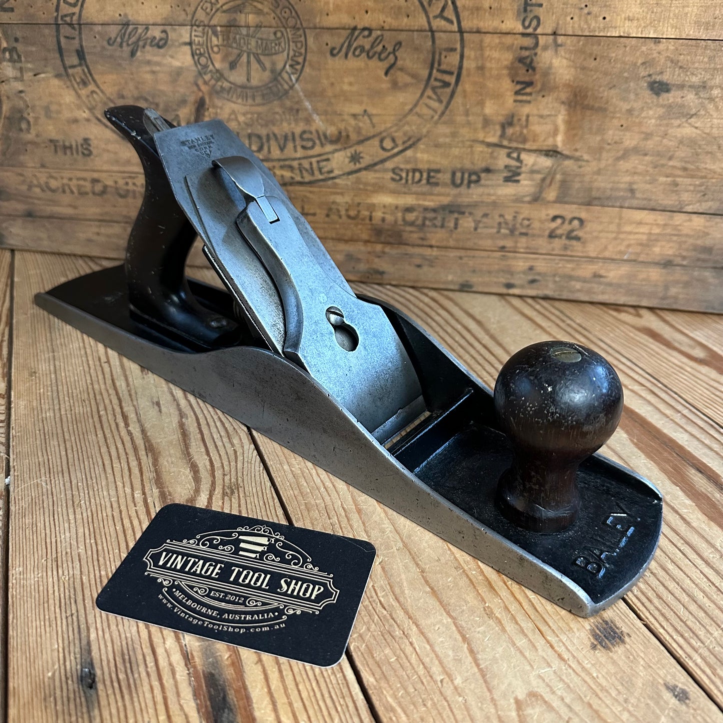 H2489 Vintage STANLEY USA Type 11 No.5 1/2 Corrugated PLANE with Rosewood handles