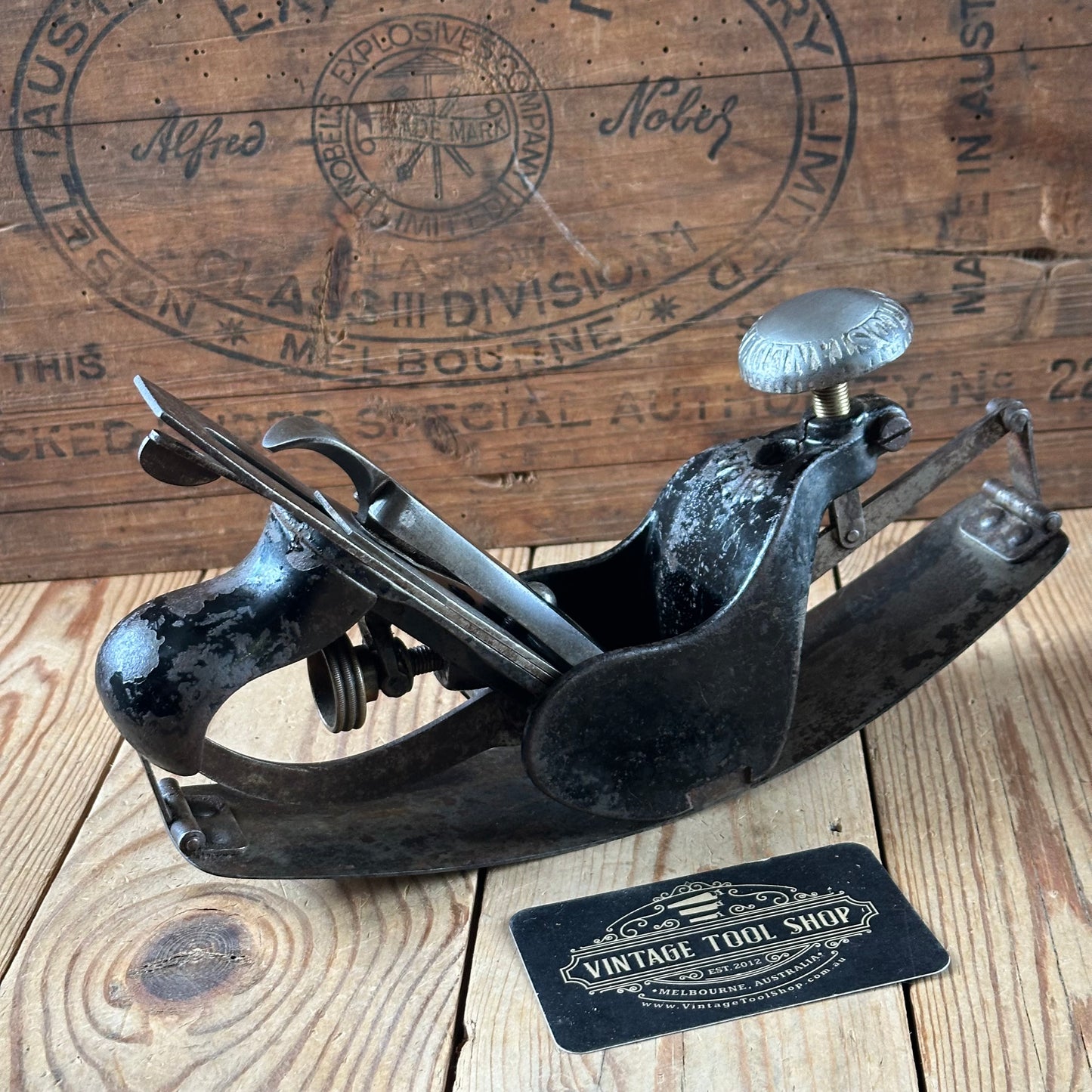 N1867 Antique STANLEY USA No.113 COMPASS Plane