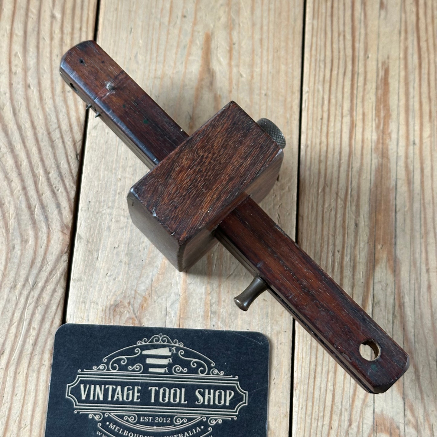 H2478 Vintage English made Rosewood BRASS Mortise and marking GAUGE