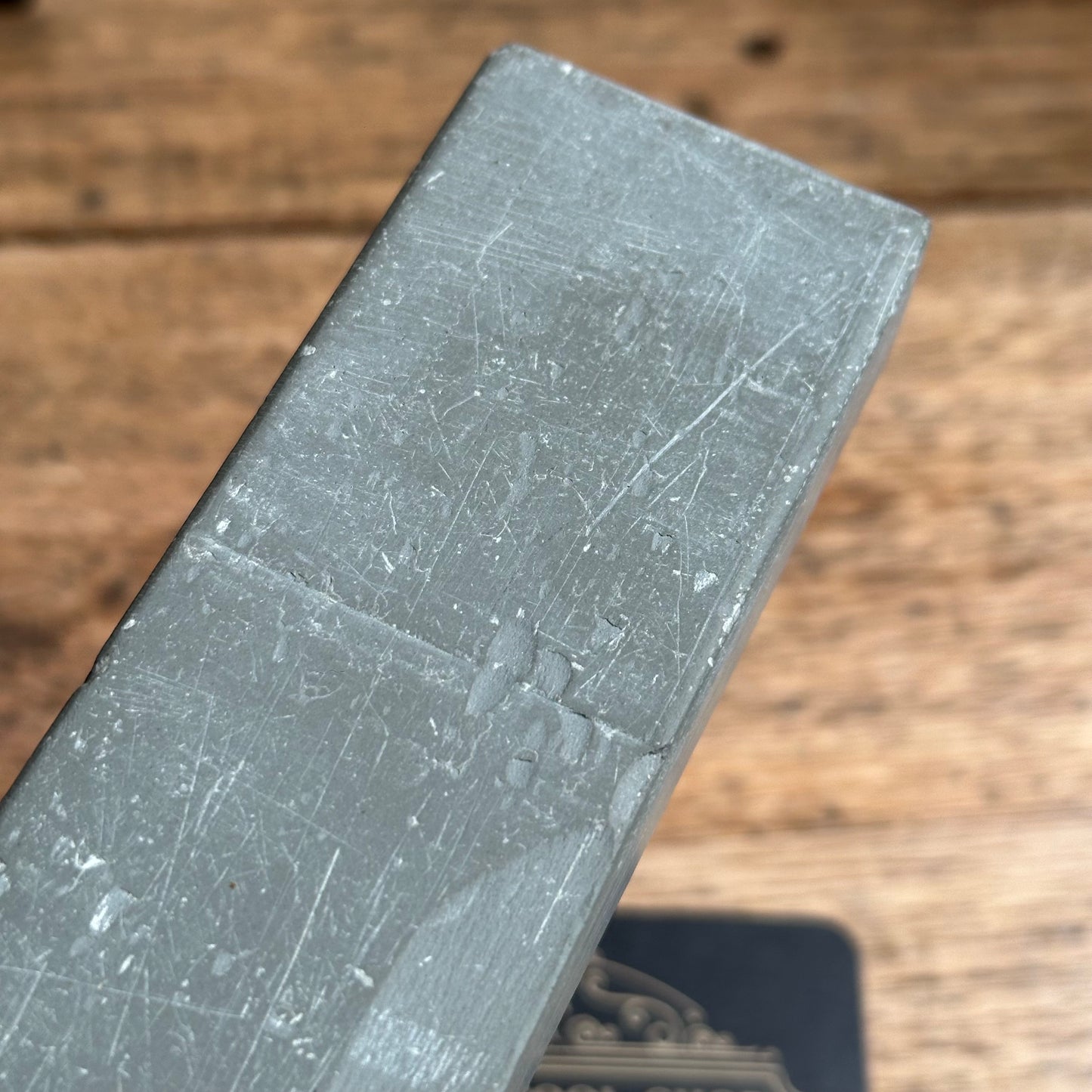 A385 Vintage rare 8” GREEN German THURINGIAN slate Razor HONE sharpening stone waterstone