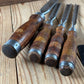 H2623 ICONIC! Vintage set of 4 x TITAN AUSTRALIA Gouge CHISELS
