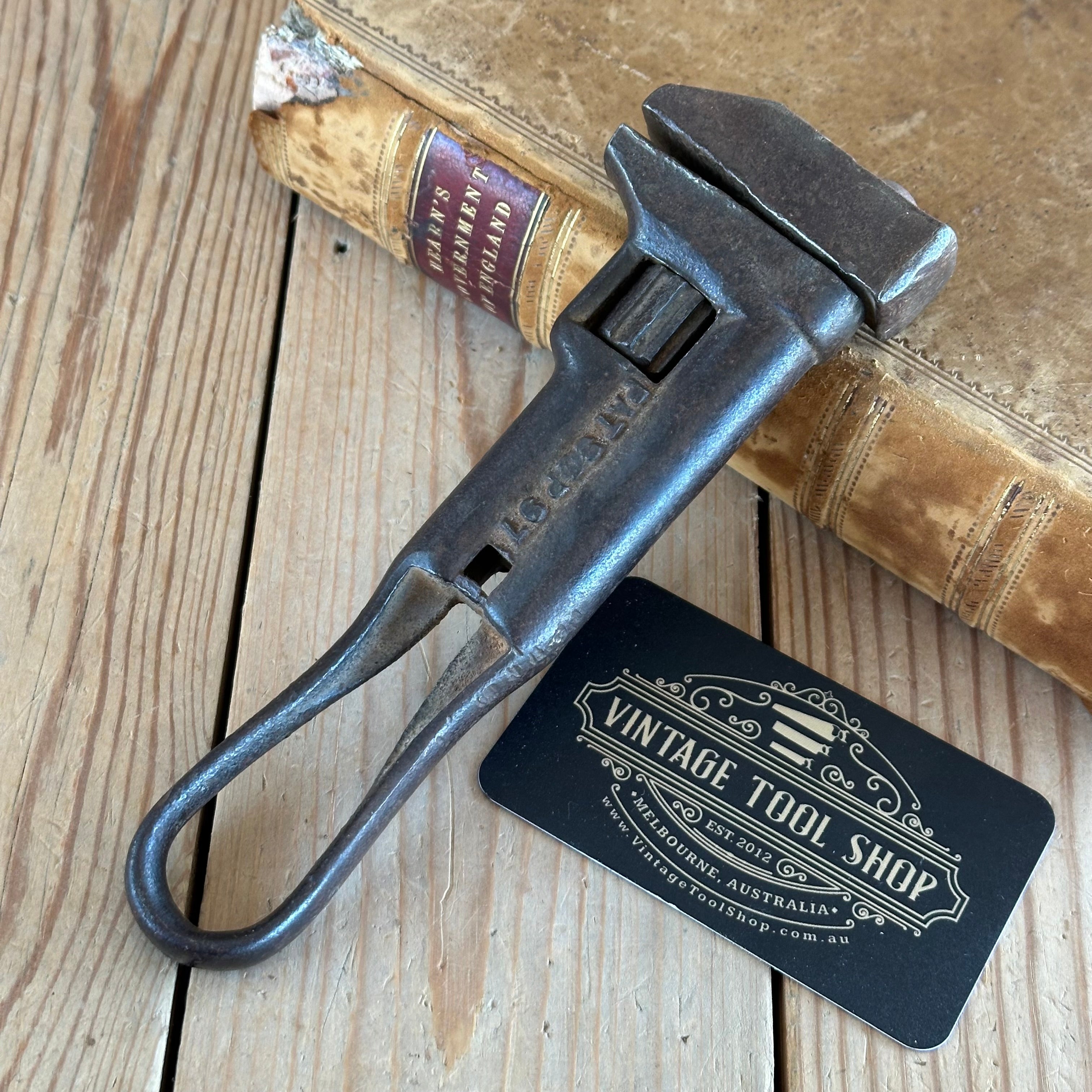 N1529 UNUSUAL! Vintage Patented 1897 WRENCH – Vintage Tool Shop Pty Ltd