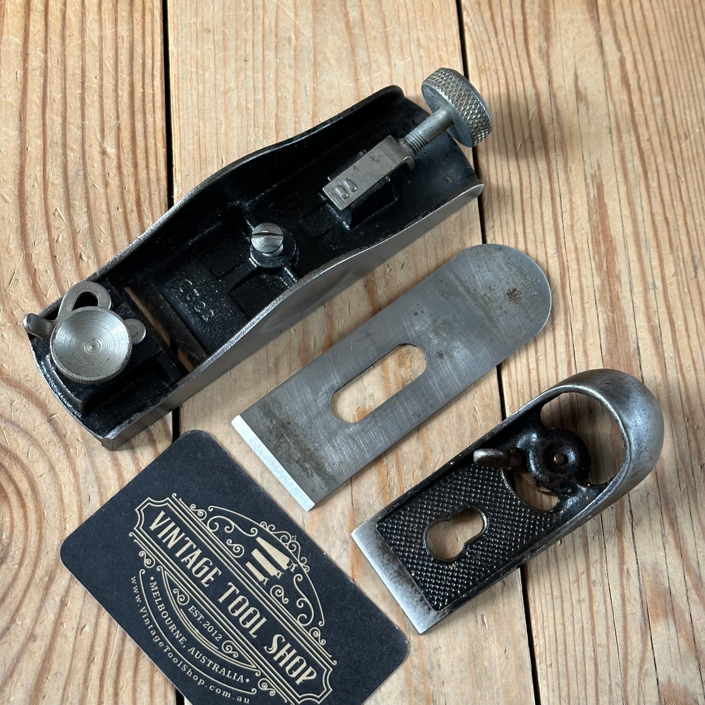 H2581 HANDY! Vintage STANLEY England No.60 1/2 Low Angle BLOCK PLANE