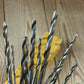 H2515 Vintage BOXED mixed set of 13 x CLEVELAND style wood drill BITS brace BIT set