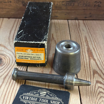 H2481 NEW! Vintage Osborne USA GROMMET SETTING DIE No:217 (old size No.216 1/2) Size 4 set IOB