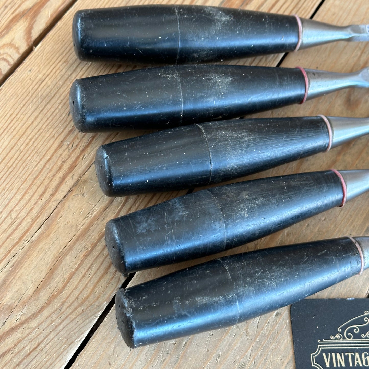 H1311 Vintage 5 x STANLEY bevel CHISELS