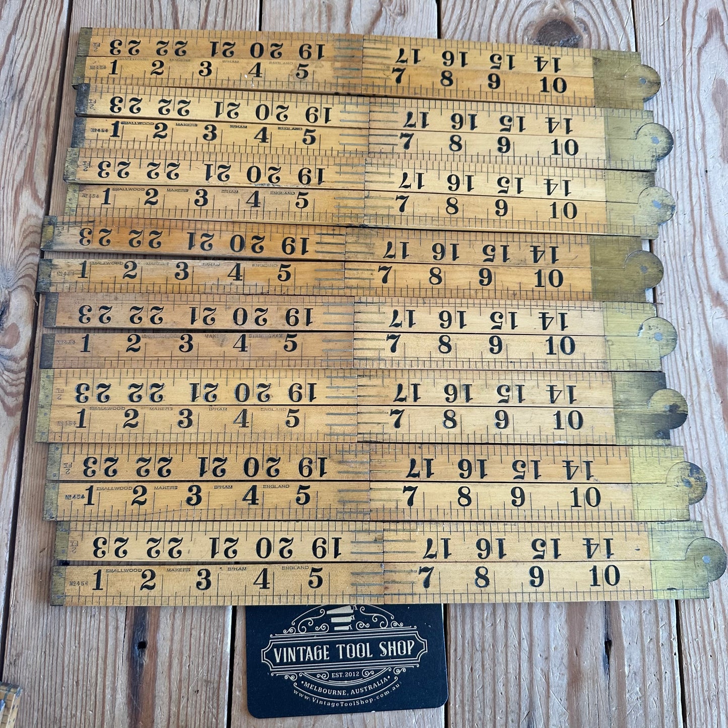 D1995 NEW! 1 x Vintage unused SMALLWOOD England No.454 BOXWOOD Imperial 24” RULER