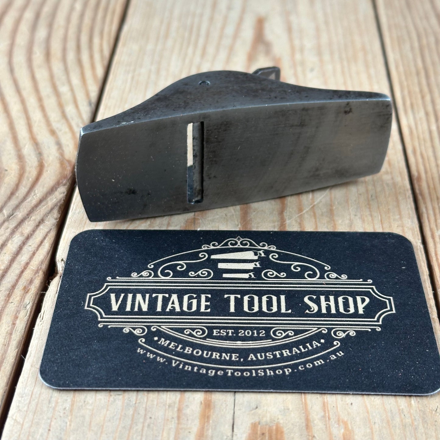 N1784 EARLY! Vintage tiny STANLEY USA No.101 thumb BLOCK PLANE A logo 1867 era!