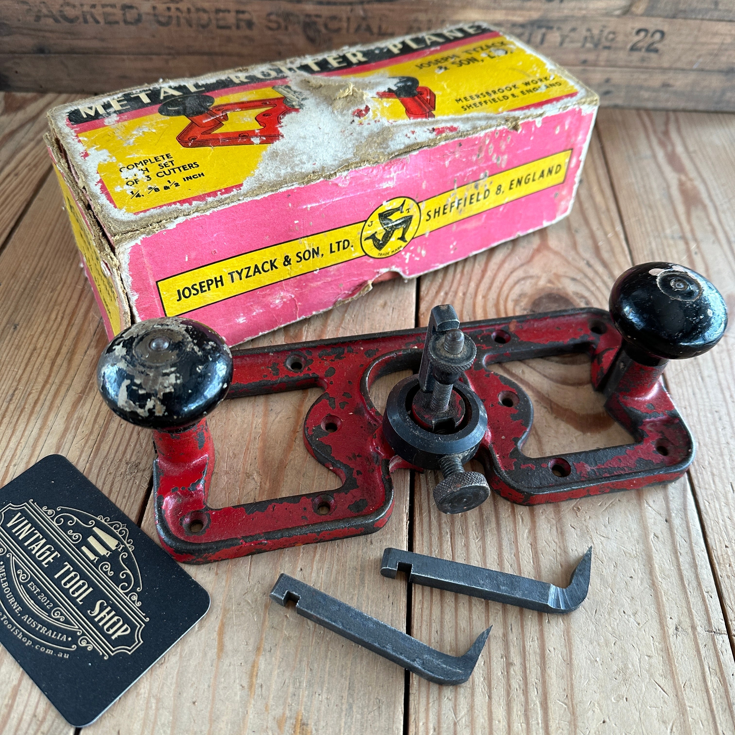 SOLD N608 RARE! Vintage JOSEPH TYZACK Router PLANE IOB – Vintage Tool ...