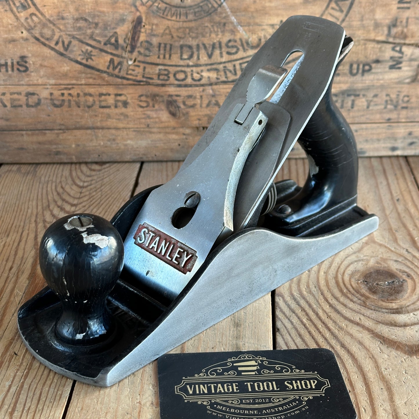 H1074 Vintage STANLEY England No.4 1/2 PLANE